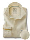 Achill Seersucker Yellow Solid Full Sleeve Tailored Fit Casual Cotton Shirt