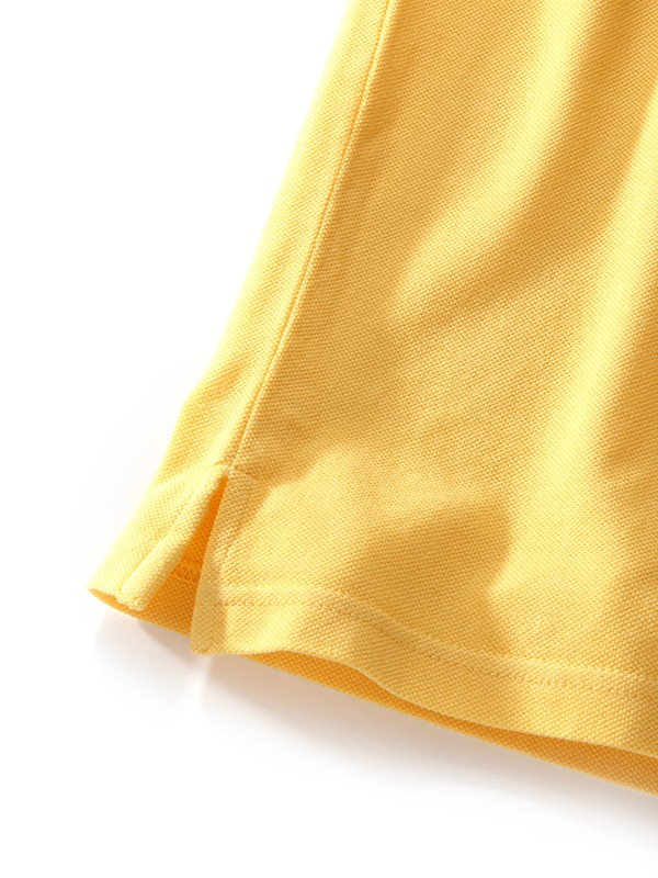 z3 Polo Garment Dyed Yellow Solid Tailored Fit Casual Cotton T-Shirt