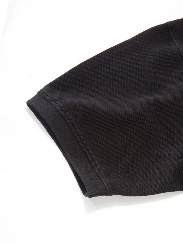 z3 Polo Garment Dyed Black Solid Tailored Fit Casual Cotton T-Shirt