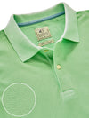 z3 Polo Garment Dyed Green Solid Tailored Fit Casual Cotton T-Shirt
