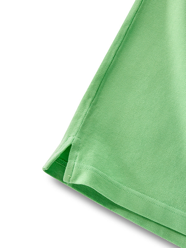 z3 Polo Garment Dyed Green Solid Tailored Fit Casual Cotton T-Shirt