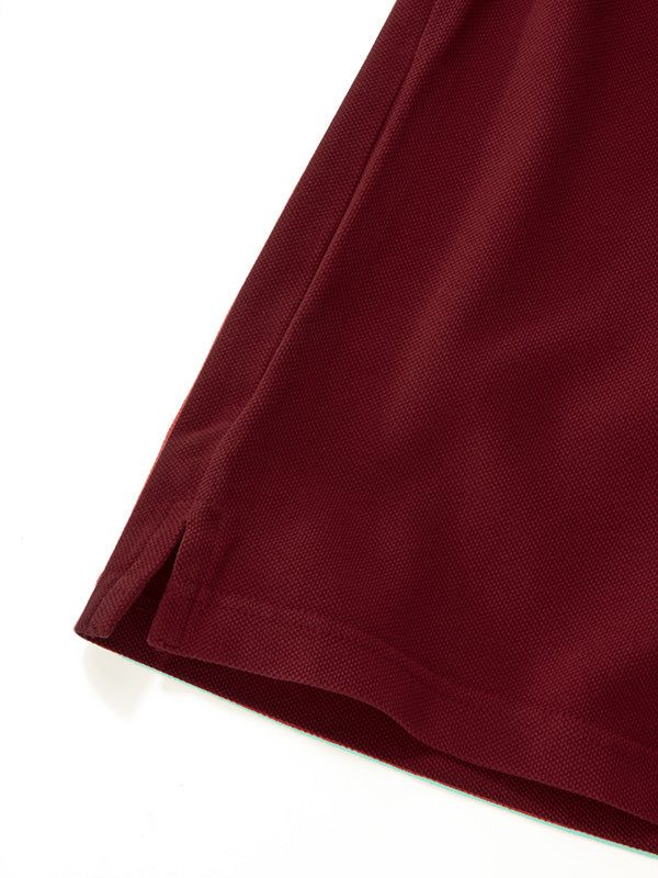 Z3 Polo Garment Dyed Maroon Solid Tailored Fit Casual Cotton T-Shirt