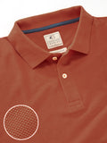 z3 Polo Garment Dyed Rust Solid Tailored Fit Casual Cotton T-Shirt