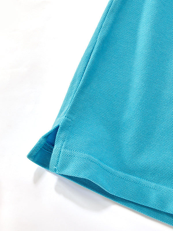 z3 Polo Garment Dyed Turquoise Solid Tailored Fit Casual Cotton T-Shirt