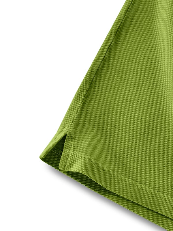 z3 Polo Garment Dyed Lime Solid Tailored Fit Casual Cotton T-Shirt