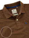 z3 Polo Garment Dyed Chocolate Solid Tailored Fit Casual Cotton T-Shirt