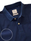 z3 Polo Garment Dyed Navy Solid Tailored Fit Casual Cotton T-Shirt