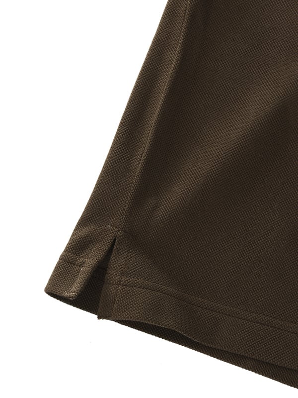 z3 Polo Garment Dyed Brown Solid Tailored Fit Casual Cotton T-Shirt