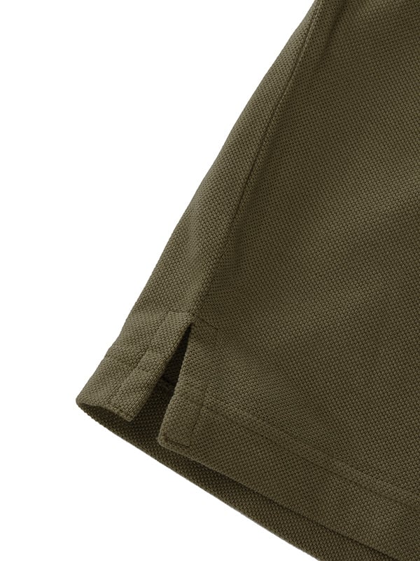 z3 Polo Garment Dyed Olive Solid Tailored Fit Casual Cotton T-Shirt