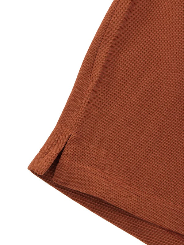 z3 Polo Garment Dyed Rust Solid Tailored Fit Casual Cotton T-Shirt