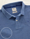 z3 Melange Polo Blue Solid Tailored Fit Casual Cotton T-Shirt