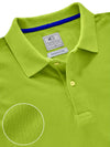 z3 Polo Garment Dyed Lime Solid Tailored Fit Casual Cotton T-Shirt