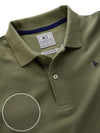 z3 Polo Garment Dyed Olive Solid Tailored Fit Casual Cotton T-Shirt