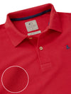 z3 Polo Garment Dyed Red Solid Tailored Fit Casual Cotton T-Shirt