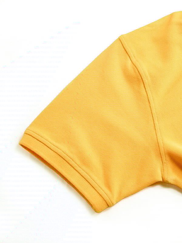 z3 Polo Garment Dyed Yellow Solid Tailored Fit Casual Cotton T-Shirt