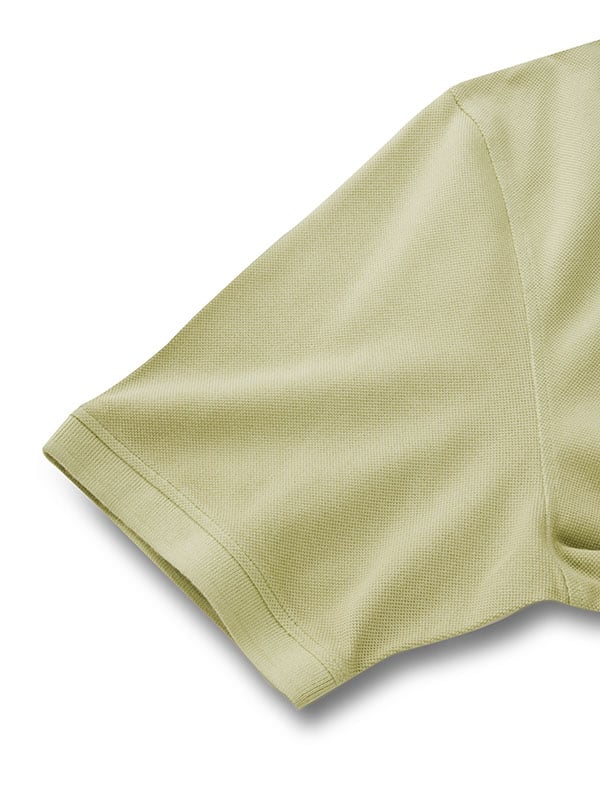 z3 Polo Garment Dyed Green Solid Tailored Fit Casual Cotton T-Shirt
