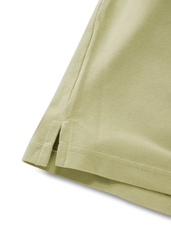 z3 Polo Garment Dyed Green Solid Tailored Fit Casual Cotton T-Shirt