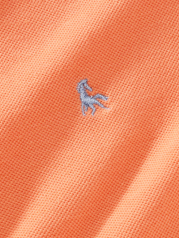 z3 Polo Garment Dyed Orange Solid Tailored Fit Casual Cotton T-Shirt