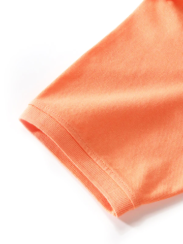 z3 Polo Garment Dyed Orange Solid Tailored Fit Casual Cotton T-Shirt