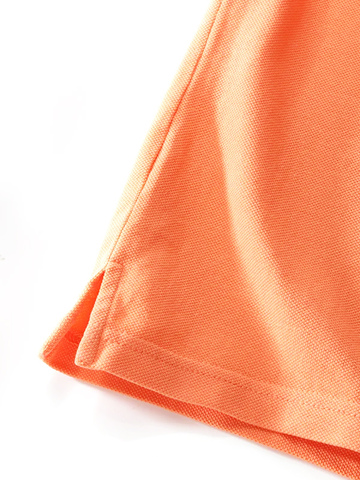 z3 Polo Garment Dyed Orange Solid Tailored Fit Casual Cotton T-Shirt