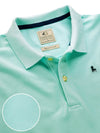 z3 Polo Garment Dyed Sea Green Solid Tailored Fit Casual Cotton T-Shirt
