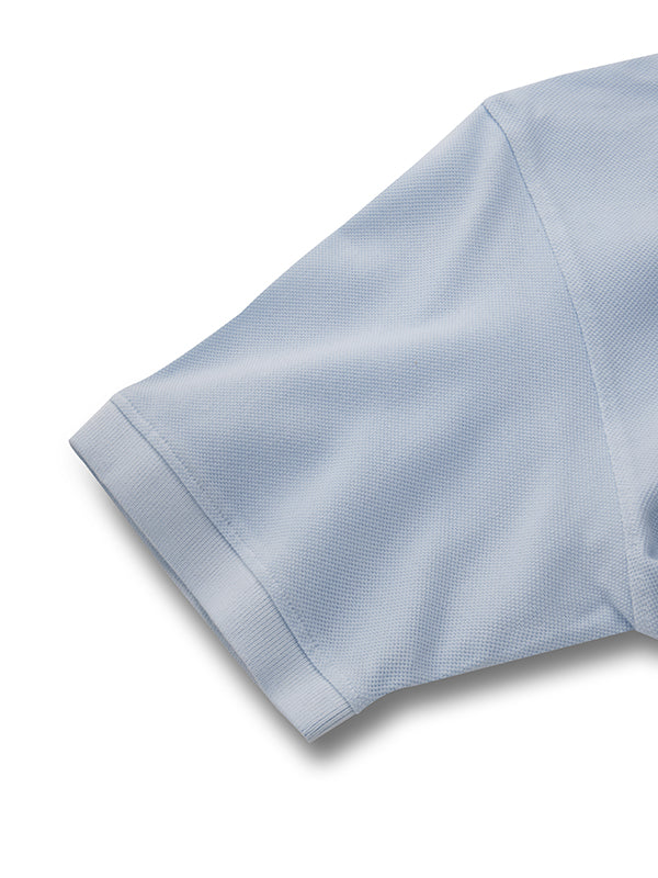 z3 Polo Garment Dyed Sky Solid Tailored Fit Casual Cotton T-Shirt