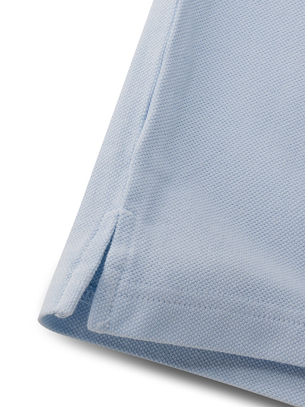 z3 Polo Garment Dyed Sky Solid Tailored Fit Casual Cotton T-Shirt