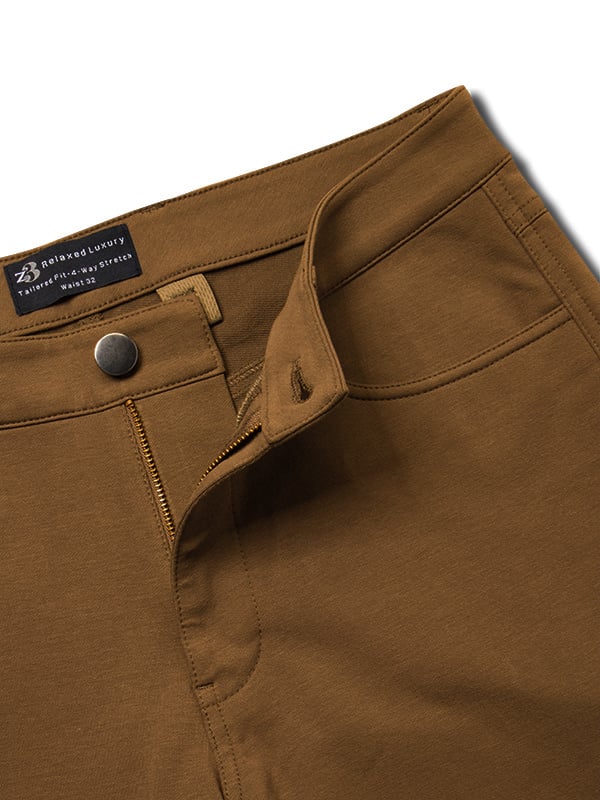 z3 4 Way Stretch Brown Tailored Fit Pants