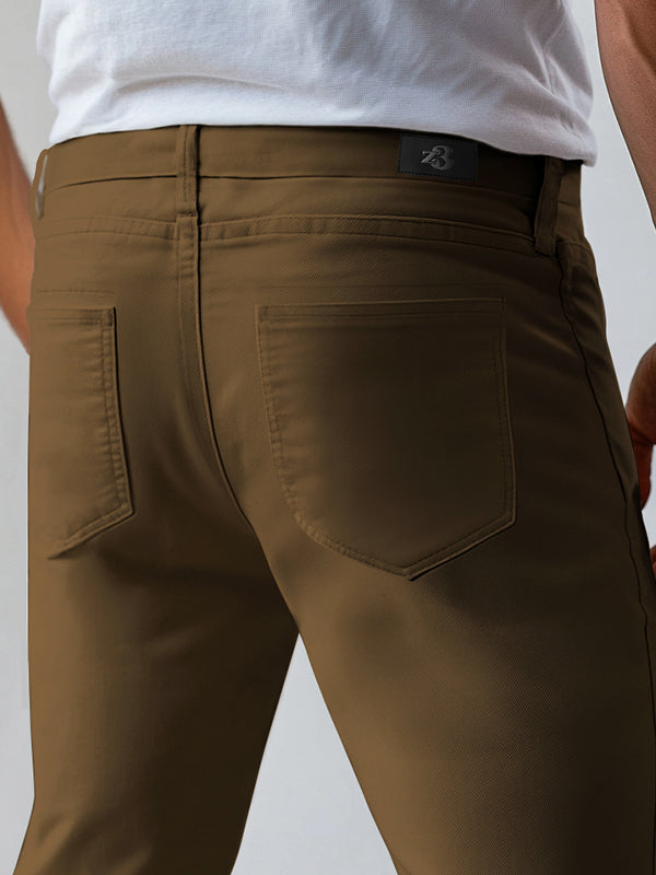 z3 4 Way Stretch Brown Tailored Fit Pants