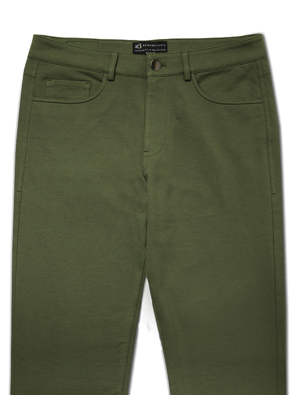 z3 4 Way Stretch Dark Olive Tailored Fit Pants