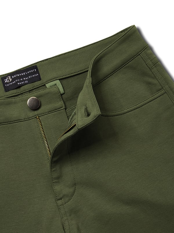 z3 4 Way Stretch Dark Olive Tailored Fit Pants