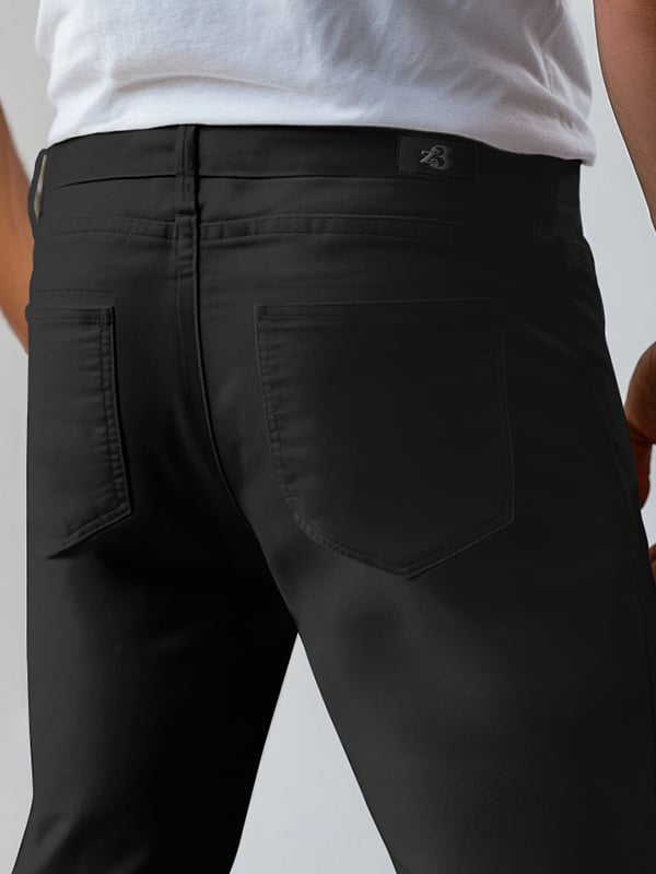 z3 4 Way Stretch Black Tailored Fit Pants