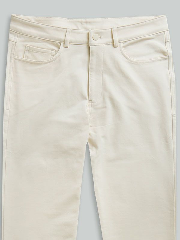 z3 4 Way Stretch Cream Tailored Fit Pants