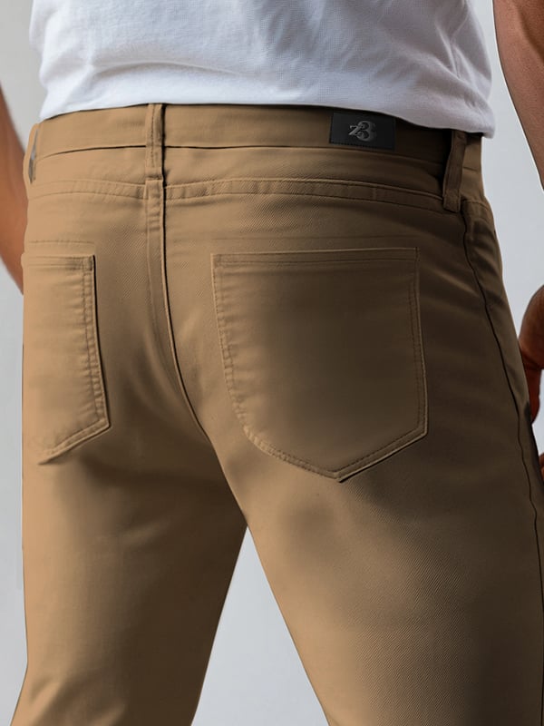 z3 4 Way Stretch Khaki Tailored Fit Pants