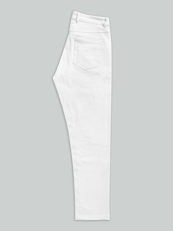 z3 4 Way Stretch White Tailored Fit Pants