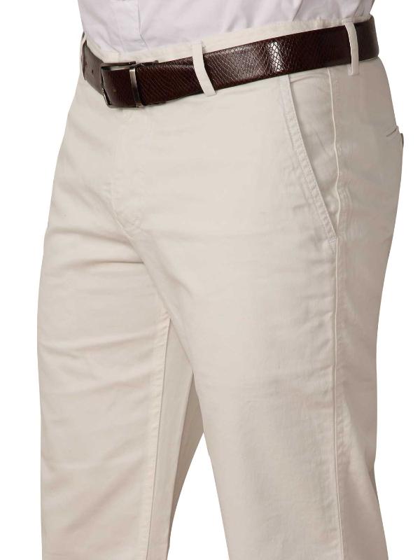 Z3 Chino NL White Tailored Fit Cotton Trousers