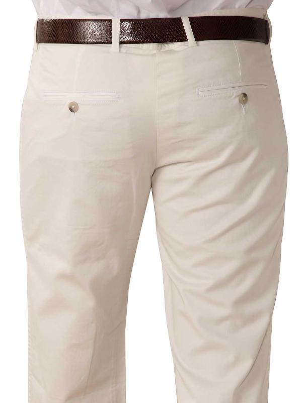 Z3 Chino NL White Tailored Fit Cotton Trousers