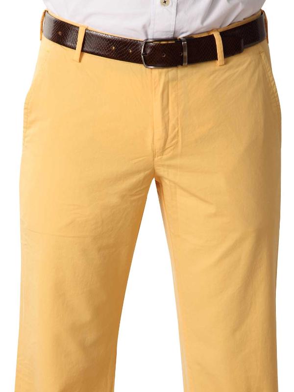 Z3 Chino NL Yellow Tailored Fit Cotton Trousers