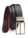 Solid Black/ Brown Reversible Leather Belt
