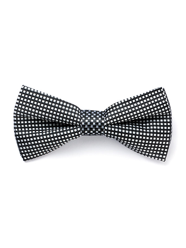 ZOD! Check Black Microfibre Bow Tie