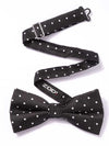 ZOD! Dotted Black Microfibre Bow Tie