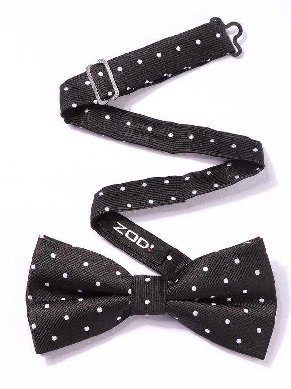 ZOD! Dotted Black Microfibre Bow Tie