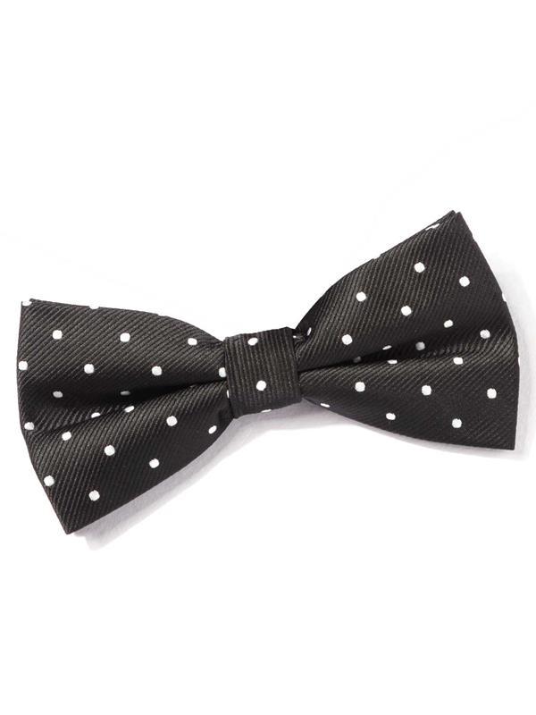 ZOD! Dotted Black Microfibre Bow Tie