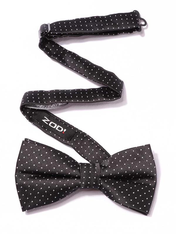 ZOD! Dotted Black Microfibre Bow Tie