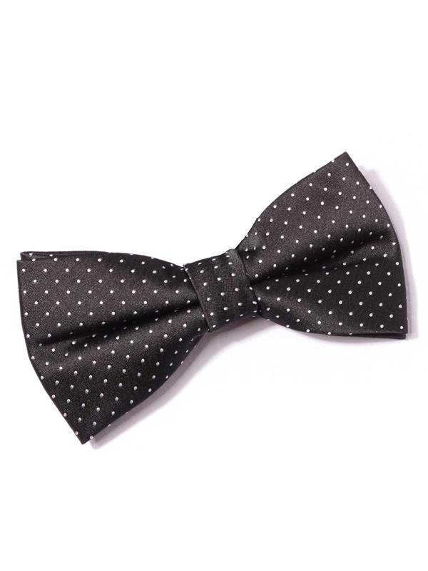 ZOD! Dotted Black Microfibre Bow Tie