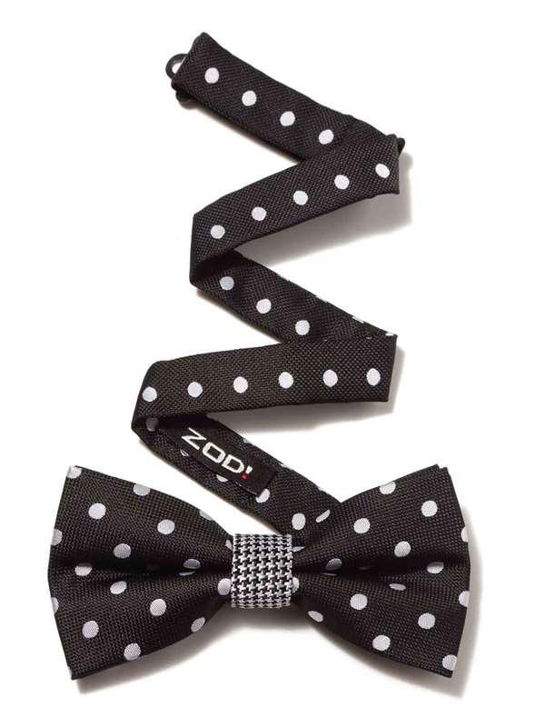 ZOD! Dotted Black Microfibre Bow Tie