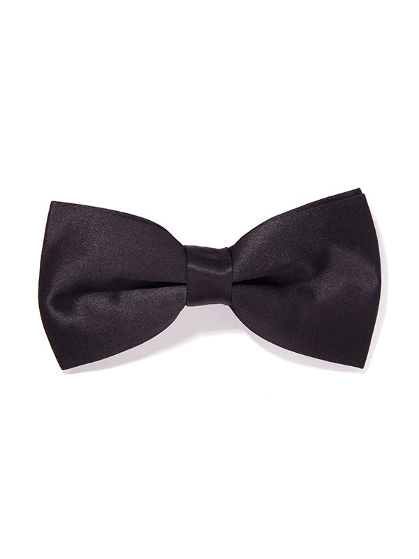 Solid Black Ready Tied Bow Tie