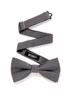 Striped Black Ready Tied Bow Tie