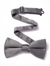 ZOD! Plain Dark Grey Microfibre Bow Tie