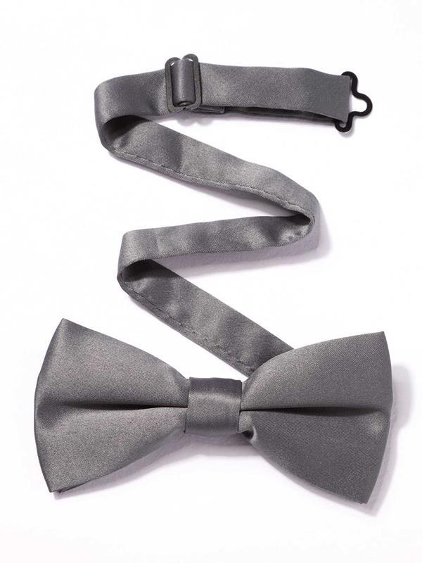 ZOD! Plain Dark Grey Microfibre Bow Tie